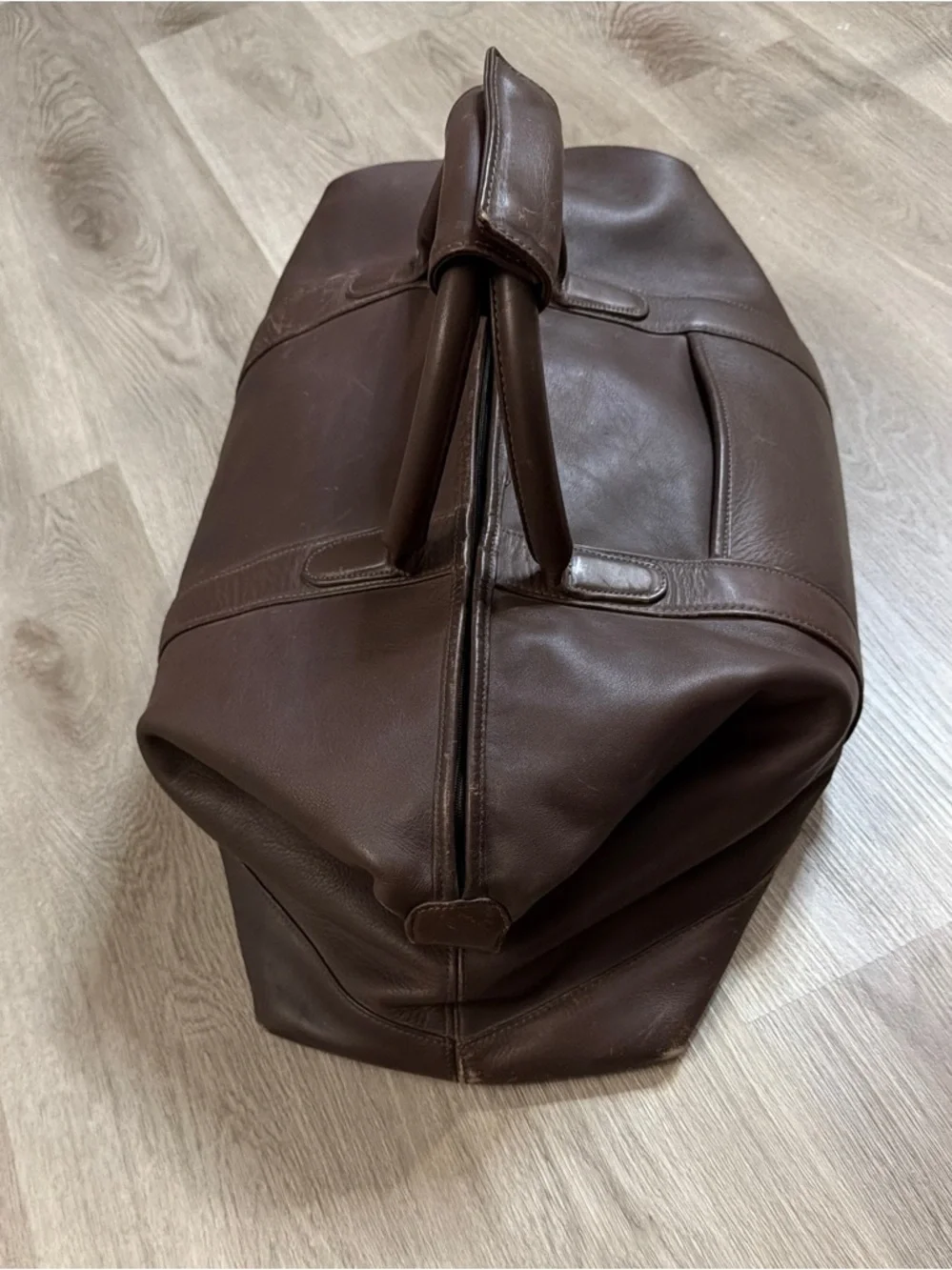 Coach Men's Brown Leather Duffel Bag - Picture 10 of 16